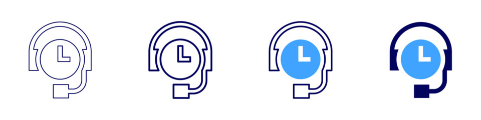 Voice of customer icon in 4 different styles. Thin Line, Line, Bold, and Bold Line. Duotone style. Editable stroke