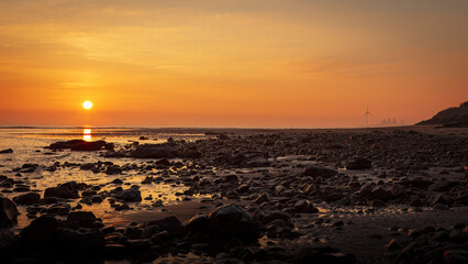 Sunrise over Cambois Beach, Northumberland
