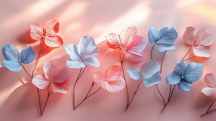 Elegant paper flowers arrangement soft pastel colors art display minimalist design indoor setting aesthetic appeal
