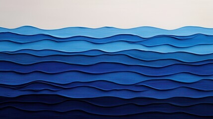 Textured Ocean Waves in Varying Shades of Blue and White