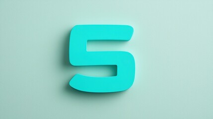 Creative number 5 design modern interior graphic art minimalistic style close-up view visual identity concept