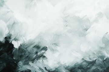 Abstract Green And White Acrylic Painting Texture