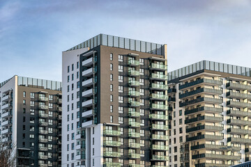 New house construction. Concrete frame	