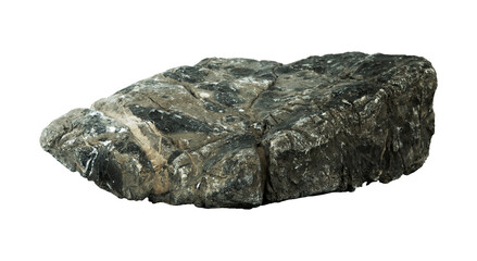 Fototapeta premium rare mineral dark stone isolated