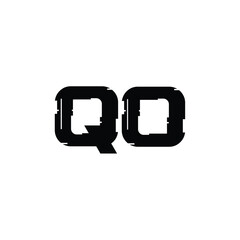 QO monogram logo design letter text name symbol monochrome logotype alphabet character simple logo