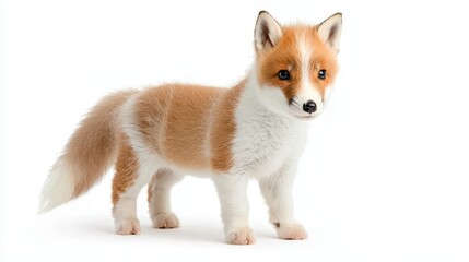 Fototapeta premium Playful fox puppy home environment animal portrait bright background close-up view adorable wildlife concept for seo impact