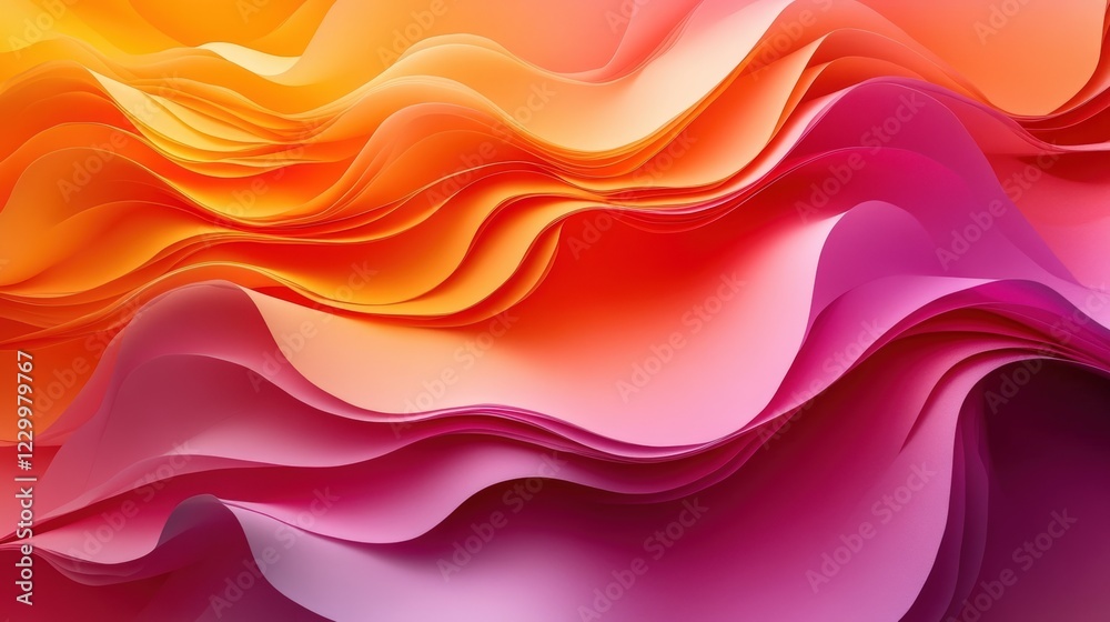 Poster abstract background featuring wavy shapes in a blend of colors creating a dynamic visual effect