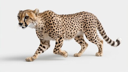 Cheetah running at high speed african savannah wildlife photography natural habitat side view speed and agility of predators