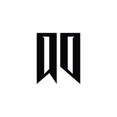 QO monogram logo design letter text name symbol monochrome logotype alphabet character simple logo