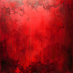Obraz premium Abstract Red Textured Art Painting Crimson Hues Deep Red Background Modern Wall Art