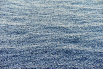 Calm sea surface. Ocean's blue. 