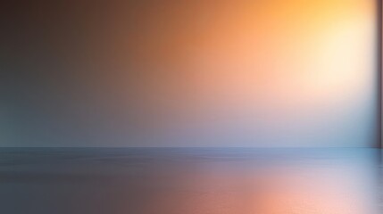 Obraz premium Abstract Sunset Gradient: A Minimalist Room with a Warm Glow