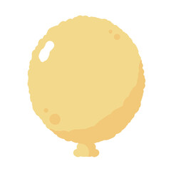 Golden Balloon: A single, inflated golden balloon, isolated against a transparent background.  This simple and elegant design is perfect for invitations, party decor, or festive celebrations. 