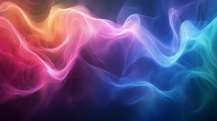 Obraz premium Dreamy Flowing Neon Light in Vivid Colors - made with Generative AI