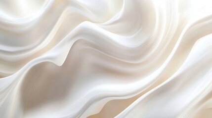 Obraz premium Creamy, flowing fabric with soft, gentle curves and folds.
