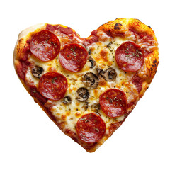 Heart Shaped Pepperoni Pizza 