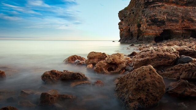 Long Exposure Photograph, Marsden Rock, Marsden Beach - Powered by Adobe