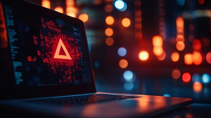 Phishing email alert digital workspace illustration urban close-up cybersecurity