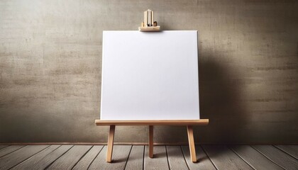 easel with blank canvas