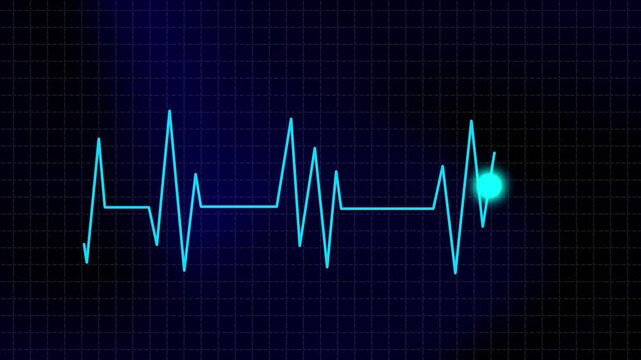 Background healthcare Heartbeat lines animation and plus shape vector background created with computer graphics. green and blue color wave and grid . healthcare footage 4k