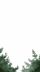 Green foliage frame, nature backdrop,  website design