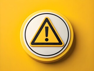 warning sign with exclamation mark icon with yellow background.