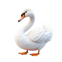 Fototapeta premium Elegant White Swan, Perfect for Design Projects