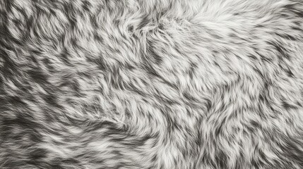 Close-up of textured faux fur fabric, resembling the softness of an animal's skin, suitable for clothing and home decor.