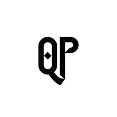QP monogram logo design letter text name symbol monochrome logotype alphabet character simple logo