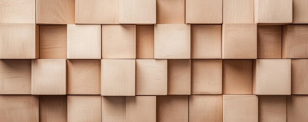 Modern brick wall texture in soft brown tones, arranged in neat rows, suitable for versatile and clean design concepts