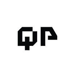 QP monogram logo design letter text name symbol monochrome logotype alphabet character simple logo
