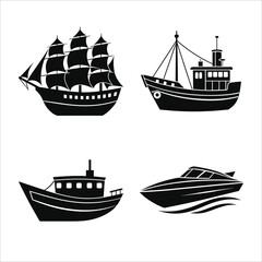 set of boats