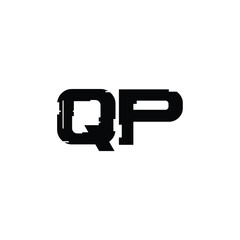 QP monogram logo design letter text name symbol monochrome logotype alphabet character simple logo