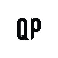 QP monogram logo design letter text name symbol monochrome logotype alphabet character simple logo