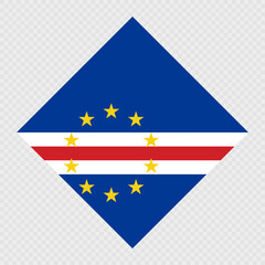 Cape Verde rhombus flag. Vector illustration.