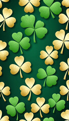 Lucky Shamrock Pattern Background