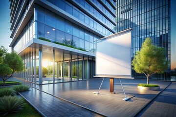 Blank Slides Presentation Mockup: 3D Rendered Architectural Photography for Modern Design