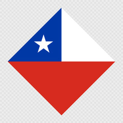 Chile rhombus flag. Vector illustration.