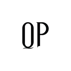 QP monogram logo design letter text name symbol monochrome logotype alphabet character simple logo