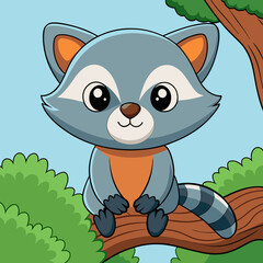 baby animal on the tree  