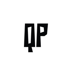 QP monogram logo design letter text name symbol monochrome logotype alphabet character simple logo