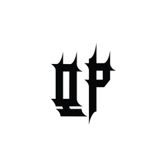 QP monogram logo design letter text name symbol monochrome logotype alphabet character simple logo