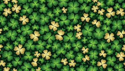 Lucky Shamrock Pattern Background