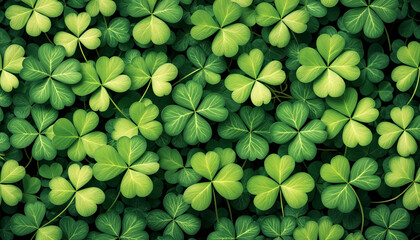 Lucky Shamrock Pattern Background