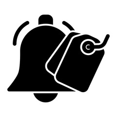 Notification Icon With Tag Solid Style