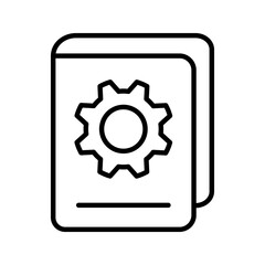 book settings user guide icon in solid and outline styles on white background