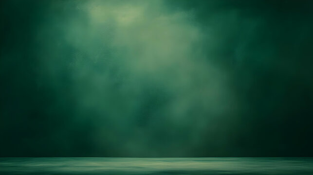 Dark green smoky studio backdrop