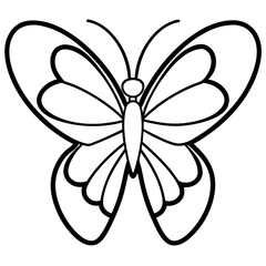 Heart-Inspired Butterfly Line Art Design