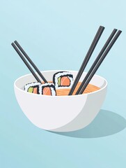 Japanese meal in a white bowl.