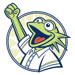 snake in a hat mascot logo 